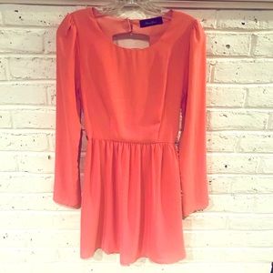 Anna Grace pink long sleeve size small mini dress